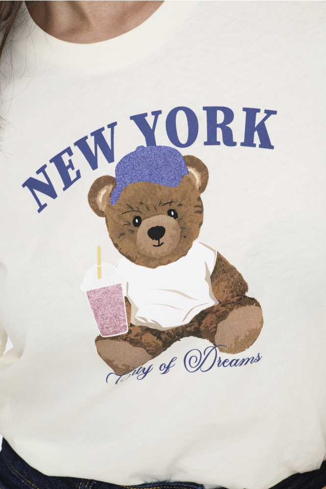 ONLROSA S/S TEE CS JRS 15363948 CLOUD DANCER/NEW YORK
